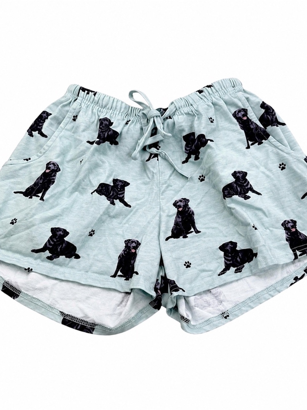 Comfies Black Lab Dog Print Lounge Pajama Shorts Womens S Sleepwear Cute